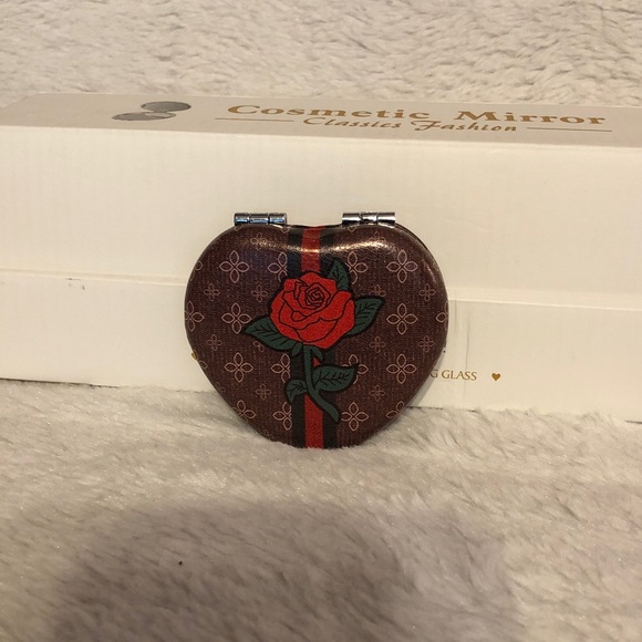 Unbranded Accessories - Floral Patterned Cosmetic Mirror (pick a color)